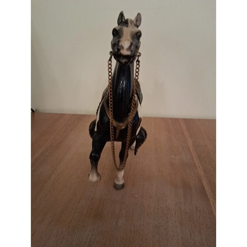 BREYER BLACK TOBIANO PINTO PRANCER GLOSSY FURY HORSE. Read